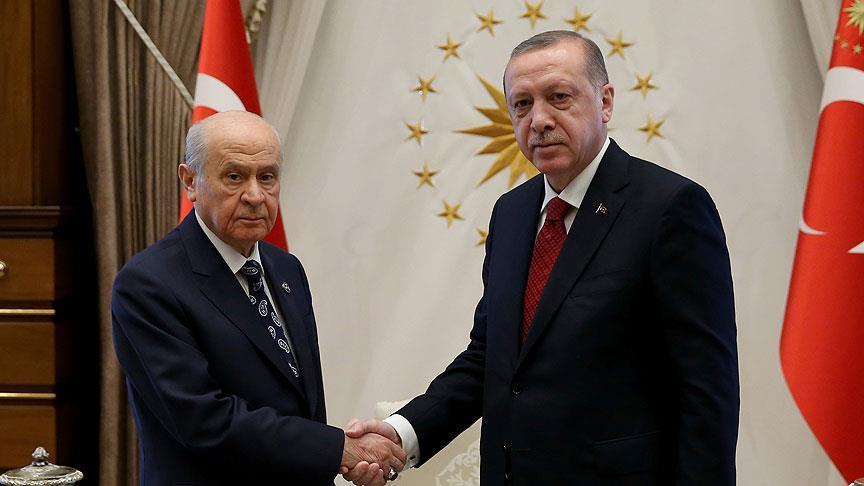 أردوغان وزعيم الحركة القومية يجتمعان في أنقرة