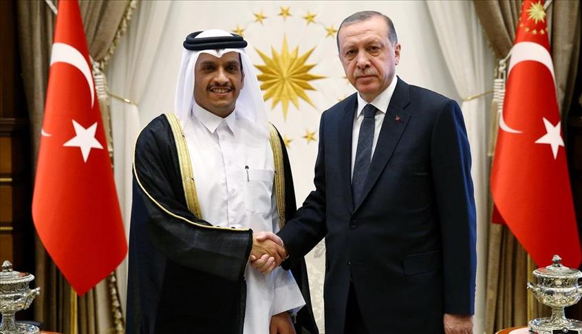 أردوغان يستقبل وزير خارجية قطر
