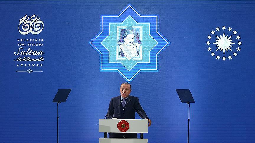 أردوغان ينتقد عداء البعض لتاريخ السلطان عبد الحميد الحافل بالإنجازات