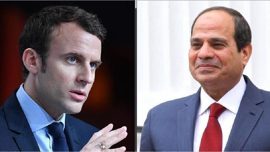 السيسي وماكرون يبحثان هاتفيا مستجدات أزمتي سوريا وليبيا