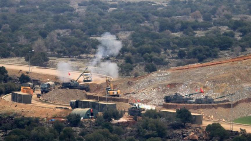 القوات التركية تقصف مواقع عسكرية للتنظيمات الإرهابية بعفرين